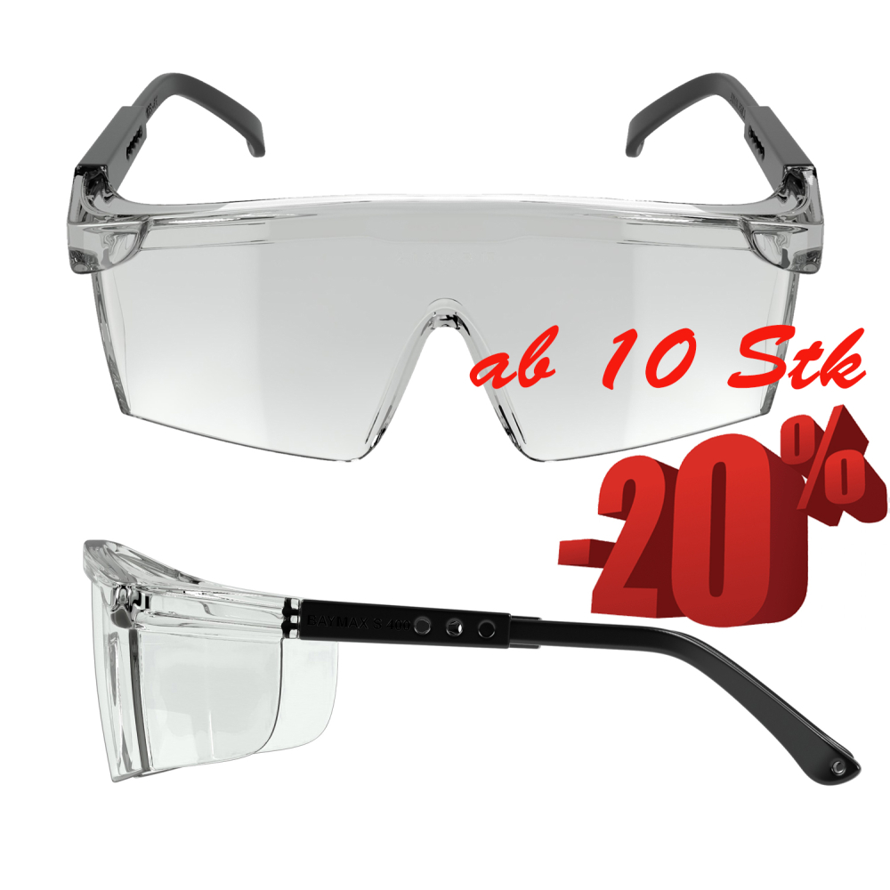 Arbeitsschutzbrille Schutzbrille  mit verstellbarem Bügel Augenschutz Sicherheitsbrille CE EN166